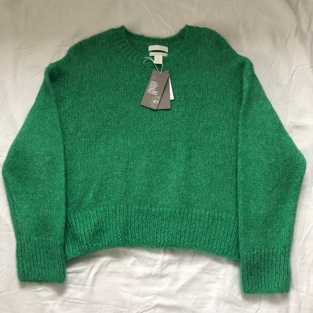Green H&M Wool and Alpaca Blend Sweater!